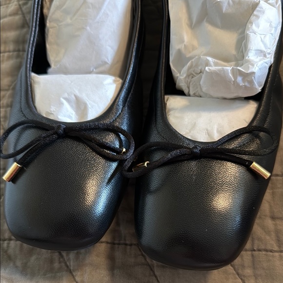 Stuart Weitzman Black Flats with Classic Rounded Toe - Picture 5 of 7